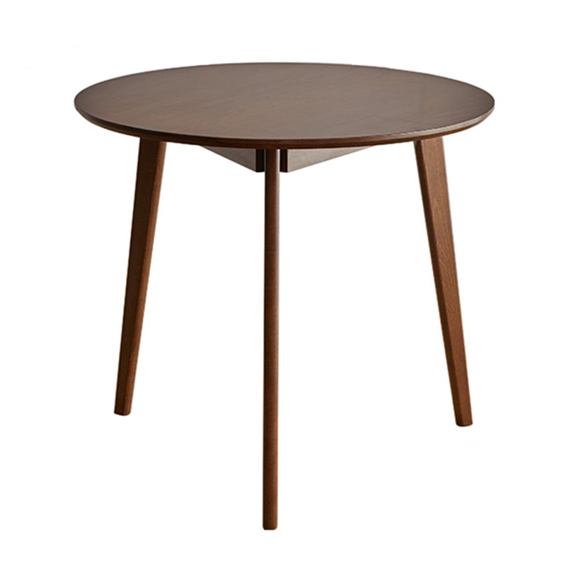 Solid Wood Dining Table Contemporary Style Dining Site Table with Tripod Base Brown Without Chairs Clearhalo ' dining_table' 'Dining Tables & Seating' 'Dining Tables' 'furn' 'furn_dining_table' 'Furniture' 'furniture_dining_table' 'Kitchen & Dining Furniture' 'kitchen&dining_furn' 'kitchen' 'kitchen_dining_table' 3724250