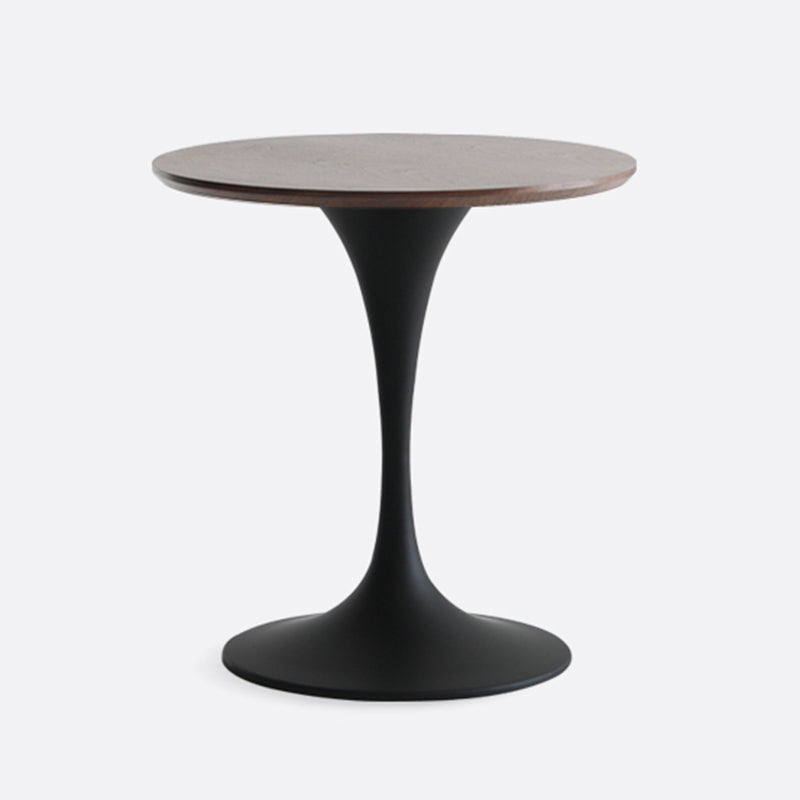 Contemporary Solid Wood Round Shape Dining Table Kitchen Standard Dining Table with Pedestal Base Brown Without Chairs Clearhalo ' dining_table' 'Dining Tables & Seating' 'Dining Tables' 'furn' 'furn_dining_table' 'Furniture' 'furniture_dining_table' 'Kitchen & Dining Furniture' 'kitchen&dining_furn' 'kitchen' 'kitchen_dining_table' 3724262