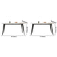Contemporary Style Sintered Stone Dining Table Rectangular 4 Legs Table in White Clearhalo ' dining_table' 'Dining Tables & Seating' 'Dining Tables' 'furn' 'furn_dining_table' 'Furniture' 'furniture_dining_table' 'Kitchen & Dining Furniture' 'kitchen&dining_furn' 'kitchen' 'kitchen_dining_table' 3724277