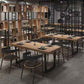 Industrial Pine Solid Wood Dining Table Brown Rectangle Table with Sled Base for Dinning Room Clearhalo ' dining_table' 'Dining Tables & Seating' 'Dining Tables' 'furn' 'furn_dining_table' 'Furniture' 'furniture_dining_table' 'Kitchen & Dining Furniture' 'kitchen&dining_furn' 'kitchen' 'kitchen_dining_table' 3724280