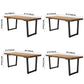 Industrial Pine Solid Wood Dining Table Brown Rectangle Table with Sled Base for Dinning Room Clearhalo ' dining_table' 'Dining Tables & Seating' 'Dining Tables' 'furn' 'furn_dining_table' 'Furniture' 'furniture_dining_table' 'Kitchen & Dining Furniture' 'kitchen&dining_furn' 'kitchen' 'kitchen_dining_table' 3724287