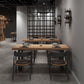 Industrial Pine Solid Wood Dining Table Brown Rectangle Table with Sled Base for Dinning Room Clearhalo ' dining_table' 'Dining Tables & Seating' 'Dining Tables' 'furn' 'furn_dining_table' 'Furniture' 'furniture_dining_table' 'Kitchen & Dining Furniture' 'kitchen&dining_furn' 'kitchen' 'kitchen_dining_table' 3724289