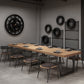 Industrial Pine Solid Wood Dining Table Brown Rectangle Table with Sled Base for Dinning Room Clearhalo ' dining_table' 'Dining Tables & Seating' 'Dining Tables' 'furn' 'furn_dining_table' 'Furniture' 'furniture_dining_table' 'Kitchen & Dining Furniture' 'kitchen&dining_furn' 'kitchen' 'kitchen_dining_table' 3724290