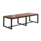 Industrial Rectangle Dining Table Pine Solid Wood Table with Trestle Base 94.5"L x 39.4"W x 29.5"H Without Chairs Clearhalo ' dining_table' 'Dining Tables & Seating' 'Dining Tables' 'furn' 'furn_dining_table' 'Furniture' 'furniture_dining_table' 'Kitchen & Dining Furniture' 'kitchen&dining_furn' 'kitchen' 'kitchen_dining_table' 3724293