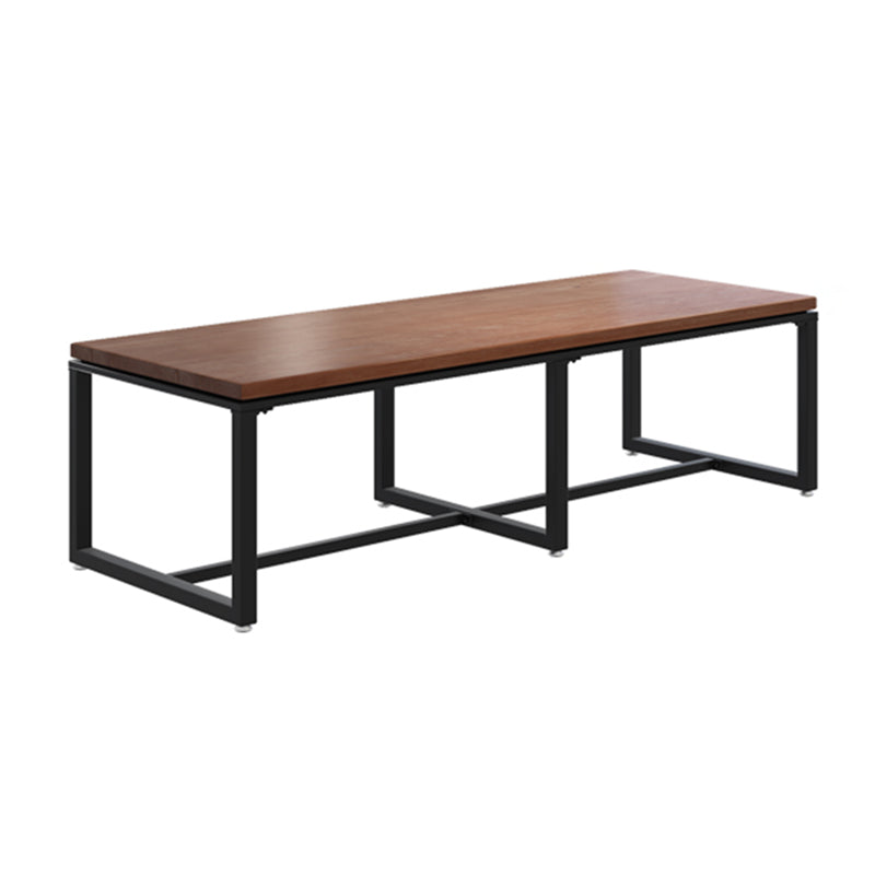 Industrial Rectangle Dining Table Pine Solid Wood Table with Trestle Base 94.5"L x 39.4"W x 29.5"H Without Chairs Clearhalo ' dining_table' 'Dining Tables & Seating' 'Dining Tables' 'furn' 'furn_dining_table' 'Furniture' 'furniture_dining_table' 'Kitchen & Dining Furniture' 'kitchen&dining_furn' 'kitchen' 'kitchen_dining_table' 3724293