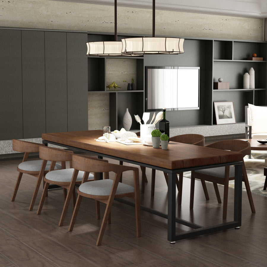 Industrial Rectangle Dining Table Pine Solid Wood Table with Trestle Base Clearhalo ' dining_table' 'Dining Tables & Seating' 'Dining Tables' 'furn' 'furn_dining_table' 'Furniture' 'furniture_dining_table' 'Kitchen & Dining Furniture' 'kitchen&dining_furn' 'kitchen' 'kitchen_dining_table' 3724294