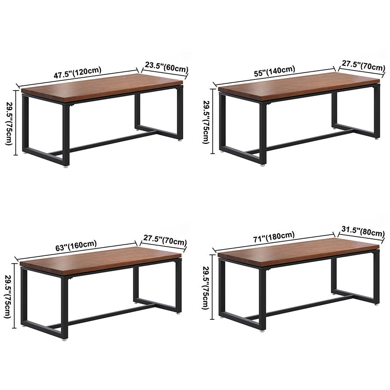 Industrial Rectangle Dining Table Pine Solid Wood Table with Trestle Base Clearhalo ' dining_table' 'Dining Tables & Seating' 'Dining Tables' 'furn' 'furn_dining_table' 'Furniture' 'furniture_dining_table' 'Kitchen & Dining Furniture' 'kitchen&dining_furn' 'kitchen' 'kitchen_dining_table' 3724302
