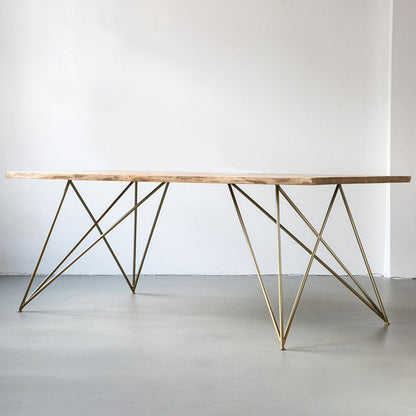 Industrial Dining Site Table Pine Solid Wood Dining Room Home Furniture Gold Without Chairs Clearhalo ' dining_table' 'Dining Tables & Seating' 'Dining Tables' 'furn' 'furn_dining_table' 'Furniture' 'furniture_dining_table' 'Kitchen & Dining Furniture' 'kitchen&dining_furn' 'kitchen' 'kitchen_dining_table' 3724307