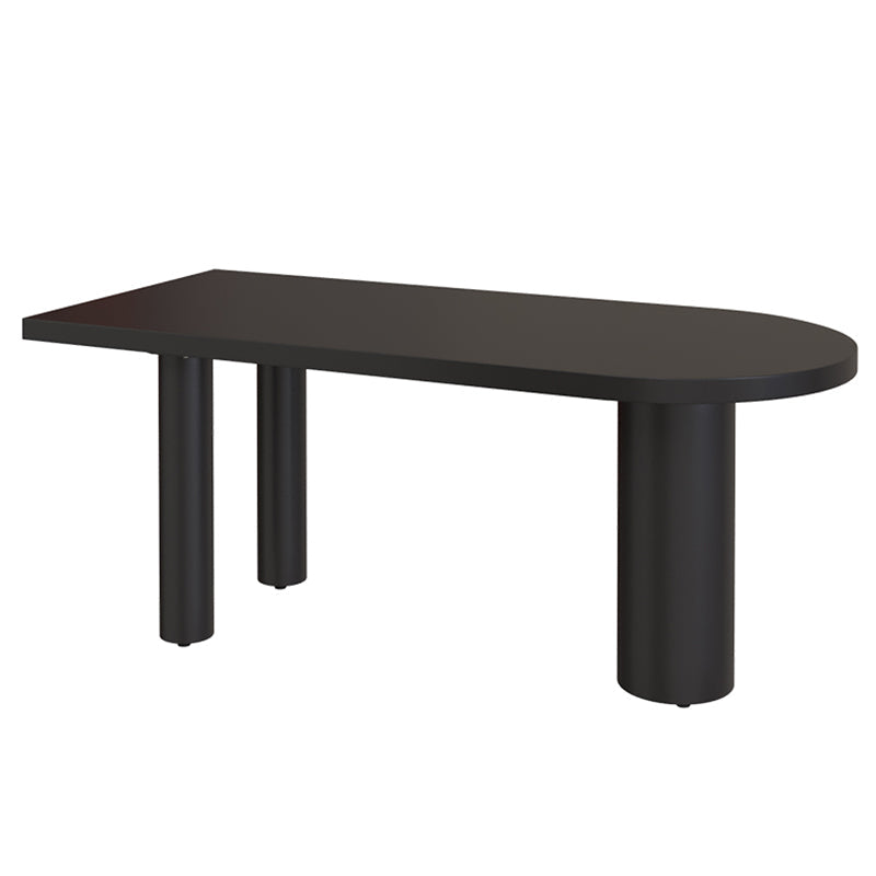 Solid Wood Contemporary Free Form Table Solid Wood Top Table for Dining Room Black Without Chairs Clearhalo ' dining_table' 'Dining Tables & Seating' 'Dining Tables' 'furn' 'furn_dining_table' 'Furniture' 'furniture_dining_table' 'Kitchen & Dining Furniture' 'kitchen&dining_furn' 'kitchen' 'kitchen_dining_table' 3724317