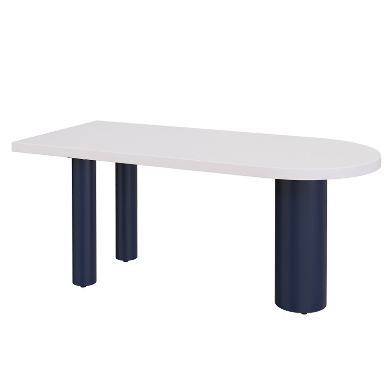 Solid Wood Contemporary Free Form Table Solid Wood Top Table for Dining Room White-Blue Without Chairs Clearhalo ' dining_table' 'Dining Tables & Seating' 'Dining Tables' 'furn' 'furn_dining_table' 'Furniture' 'furniture_dining_table' 'Kitchen & Dining Furniture' 'kitchen&dining_furn' 'kitchen' 'kitchen_dining_table' 3724319