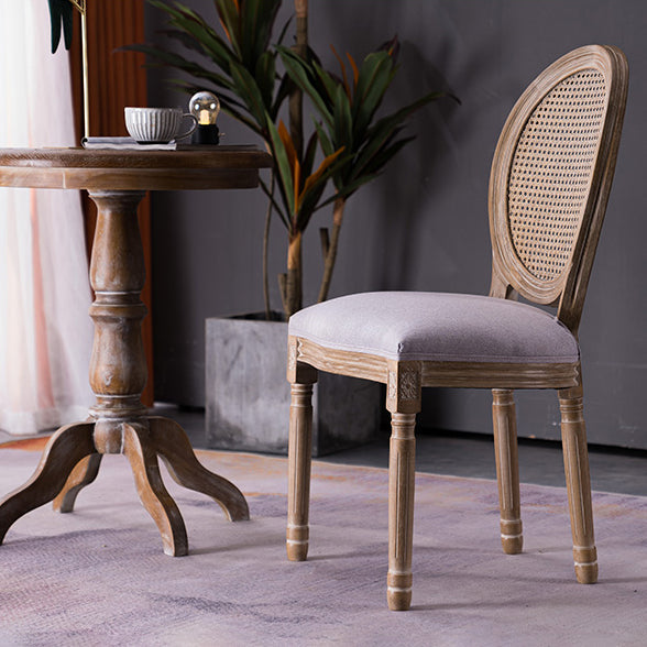 Upholstered Armless Dining Chairs King Louis Back Side Chair with Wood Legs Clearhalo ' kitchen&dining_furn' 'Dining Chairs' 'Dining Tables & Seating' 'dining_chair' 'furn' 'furn_dining_chair' 'Furniture' 'furniture_dining_chair' 'Kitchen & Dining Furniture' 'kitchen' 3724333