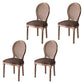 Upholstered Armless Dining Chairs King Louis Back Side Chair with Wood Legs Brown 4 Piece Set Clearhalo ' kitchen&dining_furn' 'Dining Chairs' 'Dining Tables & Seating' 'dining_chair' 'furn' 'furn_dining_chair' 'Furniture' 'furniture_dining_chair' 'Kitchen & Dining Furniture' 'kitchen' 3724337