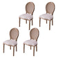 Upholstered Armless Dining Chairs King Louis Back Side Chair with Wood Legs Cream 4 Piece Set Clearhalo ' kitchen&dining_furn' 'Dining Chairs' 'Dining Tables & Seating' 'dining_chair' 'furn' 'furn_dining_chair' 'Furniture' 'furniture_dining_chair' 'Kitchen & Dining Furniture' 'kitchen' 3724351