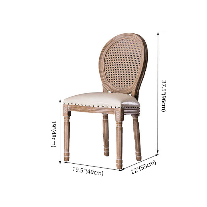 Upholstered Armless Dining Chairs King Louis Back Side Chair with Wood Legs Clearhalo ' kitchen&dining_furn' 'Dining Chairs' 'Dining Tables & Seating' 'dining_chair' 'furn' 'furn_dining_chair' 'Furniture' 'furniture_dining_chair' 'Kitchen & Dining Furniture' 'kitchen' 3724352