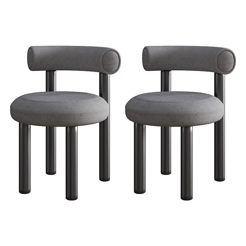 Modern Style Side Chair Indoor Multicolor Open Back Metal Dining Room Chair Dark Gray 2 Piece Set Clearhalo ' kitchen&dining_furn' 'Dining Chairs' 'Dining Tables & Seating' 'dining_chair' 'furn' 'furn_dining_chair' 'Furniture' 'furniture_dining_chair' 'Kitchen & Dining Furniture' 'kitchen' 3724355