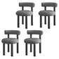 Modern Style Side Chair Indoor Multicolor Open Back Metal Dining Room Chair Dark Gray 4 Piece Set Clearhalo ' kitchen&dining_furn' 'Dining Chairs' 'Dining Tables & Seating' 'dining_chair' 'furn' 'furn_dining_chair' 'Furniture' 'furniture_dining_chair' 'Kitchen & Dining Furniture' 'kitchen' 3724358