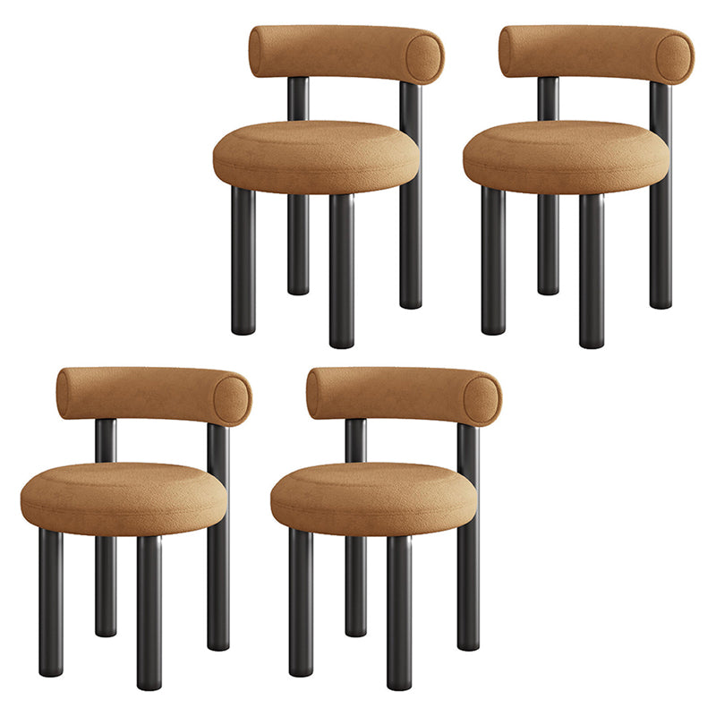 Modern Style Side Chair Indoor Multicolor Open Back Metal Dining Room Chair Orange 4 Piece Set Clearhalo ' kitchen&dining_furn' 'Dining Chairs' 'Dining Tables & Seating' 'dining_chair' 'furn' 'furn_dining_chair' 'Furniture' 'furniture_dining_chair' 'Kitchen & Dining Furniture' 'kitchen' 3724370