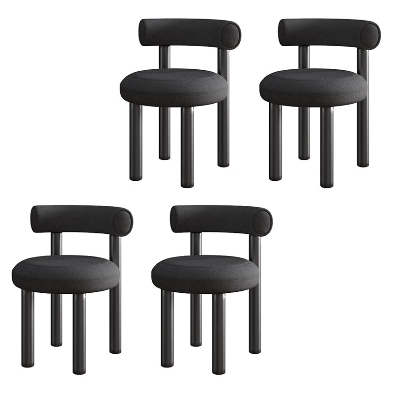 Modern Style Side Chair Indoor Multicolor Open Back Metal Dining Room Chair Black 4 Piece Set Clearhalo ' kitchen&dining_furn' 'Dining Chairs' 'Dining Tables & Seating' 'dining_chair' 'furn' 'furn_dining_chair' 'Furniture' 'furniture_dining_chair' 'Kitchen & Dining Furniture' 'kitchen' 3724375