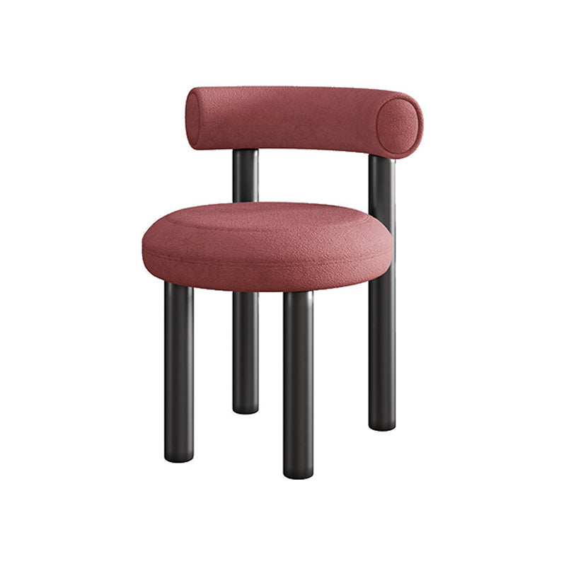 Modern Style Side Chair Indoor Multicolor Open Back Metal Dining Room Chair Pink 1 Piece Clearhalo ' kitchen&dining_furn' 'Dining Chairs' 'Dining Tables & Seating' 'dining_chair' 'furn' 'furn_dining_chair' 'Furniture' 'furniture_dining_chair' 'Kitchen & Dining Furniture' 'kitchen' 3724376