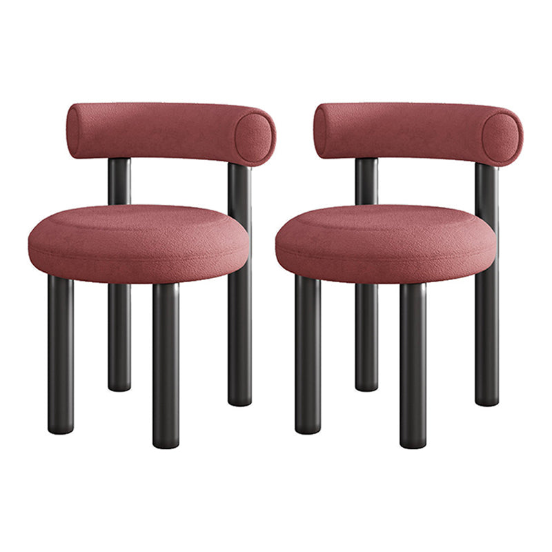 Modern Style Side Chair Indoor Multicolor Open Back Metal Dining Room Chair Pink 2 Piece Set Clearhalo ' kitchen&dining_furn' 'Dining Chairs' 'Dining Tables & Seating' 'dining_chair' 'furn' 'furn_dining_chair' 'Furniture' 'furniture_dining_chair' 'Kitchen & Dining Furniture' 'kitchen' 3724377