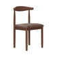 Modern Style Metal Chair Open Back Side Kitchen Dining Room Chairs Set Walnut Dark Brown 1 Piece Clearhalo ' kitchen&dining_furn' 'Dining Chairs' 'Dining Tables & Seating' 'dining_chair' 'furn' 'furn_dining_chair' 'Furniture' 'furniture_dining_chair' 'Kitchen & Dining Furniture' 'kitchen' 3724386