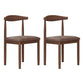 Modern Style Metal Chair Open Back Side Kitchen Dining Room Chairs Set Walnut Dark Brown 2 Piece Set Clearhalo ' kitchen&dining_furn' 'Dining Chairs' 'Dining Tables & Seating' 'dining_chair' 'furn' 'furn_dining_chair' 'Furniture' 'furniture_dining_chair' 'Kitchen & Dining Furniture' 'kitchen' 3724387