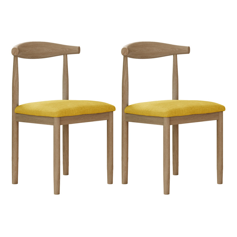 Modern Style Metal Chair Open Back Side Kitchen Dining Room Chairs Set Natural Yellow 2 Piece Set Clearhalo ' kitchen&dining_furn' 'Dining Chairs' 'Dining Tables & Seating' 'dining_chair' 'furn' 'furn_dining_chair' 'Furniture' 'furniture_dining_chair' 'Kitchen & Dining Furniture' 'kitchen' 3724397