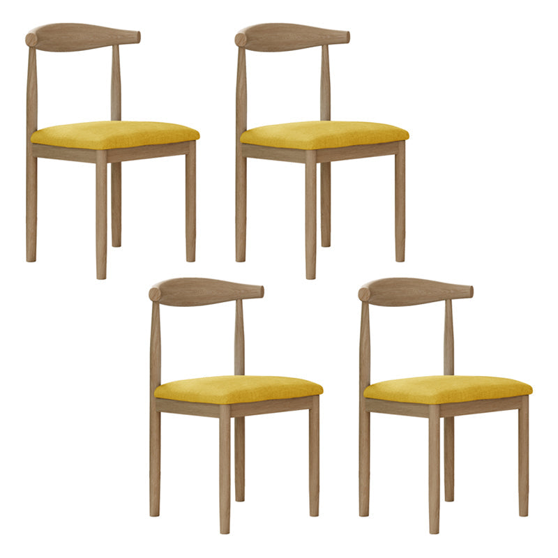 Modern Style Metal Chair Open Back Side Kitchen Dining Room Chairs Set Natural Yellow 4 Piece Set Clearhalo ' kitchen&dining_furn' 'Dining Chairs' 'Dining Tables & Seating' 'dining_chair' 'furn' 'furn_dining_chair' 'Furniture' 'furniture_dining_chair' 'Kitchen & Dining Furniture' 'kitchen' 3724400