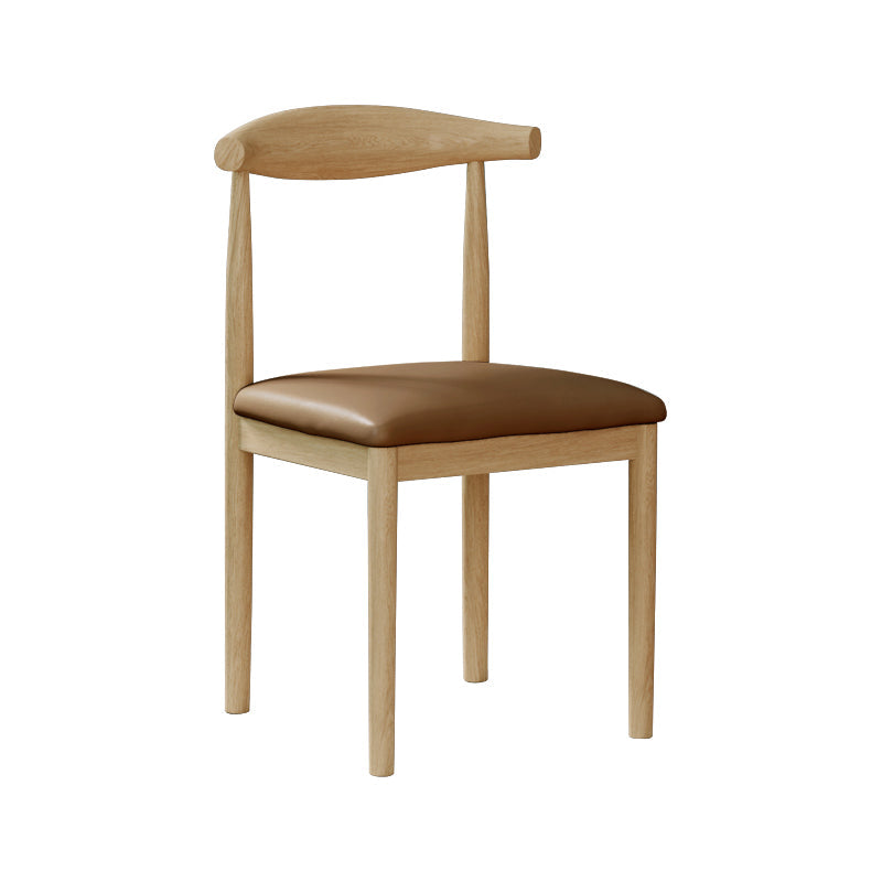 Modern Style Metal Chair Open Back Side Kitchen Dining Room Chairs Set Natural Brown 1 Piece Clearhalo ' kitchen&dining_furn' 'Dining Chairs' 'Dining Tables & Seating' 'dining_chair' 'furn' 'furn_dining_chair' 'Furniture' 'furniture_dining_chair' 'Kitchen & Dining Furniture' 'kitchen' 3724402