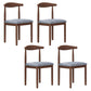 Modern Style Metal Chair Open Back Side Kitchen Dining Room Chairs Set Walnut Blue 4 Piece Set Clearhalo ' kitchen&dining_furn' 'Dining Chairs' 'Dining Tables & Seating' 'dining_chair' 'furn' 'furn_dining_chair' 'Furniture' 'furniture_dining_chair' 'Kitchen & Dining Furniture' 'kitchen' 3724416