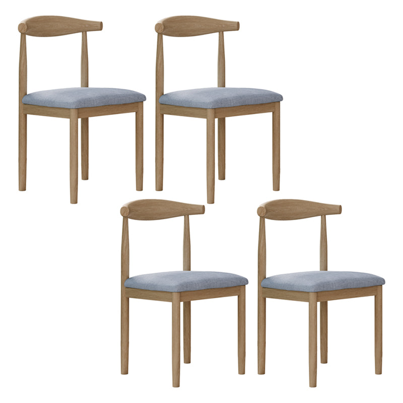 Modern Style Metal Chair Open Back Side Kitchen Dining Room Chairs Set Natural Blue 4 Piece Set Clearhalo ' kitchen&dining_furn' 'Dining Chairs' 'Dining Tables & Seating' 'dining_chair' 'furn' 'furn_dining_chair' 'Furniture' 'furniture_dining_chair' 'Kitchen & Dining Furniture' 'kitchen' 3724418