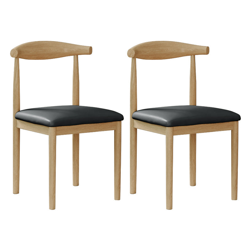 Modern Style Metal Chair Open Back Side Kitchen Dining Room Chairs Set Natural Black 2 Piece Set Clearhalo ' kitchen&dining_furn' 'Dining Chairs' 'Dining Tables & Seating' 'dining_chair' 'furn' 'furn_dining_chair' 'Furniture' 'furniture_dining_chair' 'Kitchen & Dining Furniture' 'kitchen' 3724420