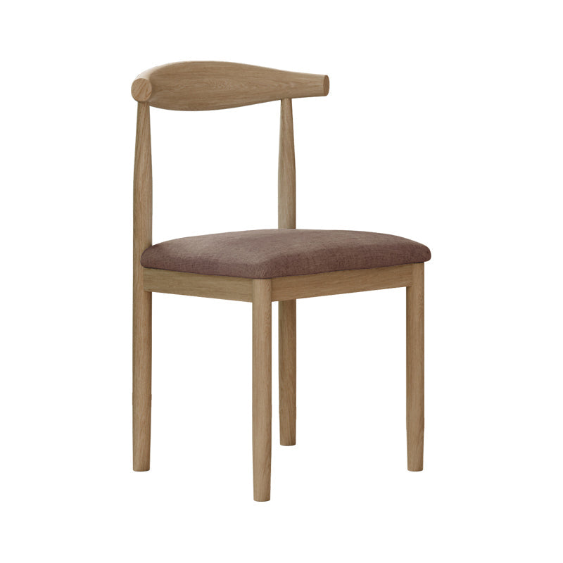 Modern Style Metal Chair Open Back Side Kitchen Dining Room Chairs Set Natural Dark Brown 1 Piece Clearhalo ' kitchen&dining_furn' 'Dining Chairs' 'Dining Tables & Seating' 'dining_chair' 'furn' 'furn_dining_chair' 'Furniture' 'furniture_dining_chair' 'Kitchen & Dining Furniture' 'kitchen' 3724425