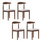 Modern Style Metal Chair Open Back Side Kitchen Dining Room Chairs Set Walnut Beige 4 Piece Set Clearhalo ' kitchen&dining_furn' 'Dining Chairs' 'Dining Tables & Seating' 'dining_chair' 'furn' 'furn_dining_chair' 'Furniture' 'furniture_dining_chair' 'Kitchen & Dining Furniture' 'kitchen' 3724430