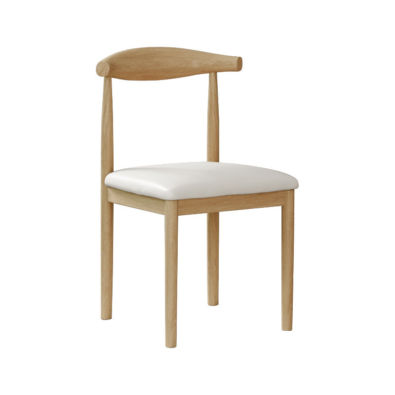 Modern Style Metal Chair Open Back Side Kitchen Dining Room Chairs Set Natural White 1 Piece Clearhalo ' kitchen&dining_furn' 'Dining Chairs' 'Dining Tables & Seating' 'dining_chair' 'furn' 'furn_dining_chair' 'Furniture' 'furniture_dining_chair' 'Kitchen & Dining Furniture' 'kitchen' 3724434