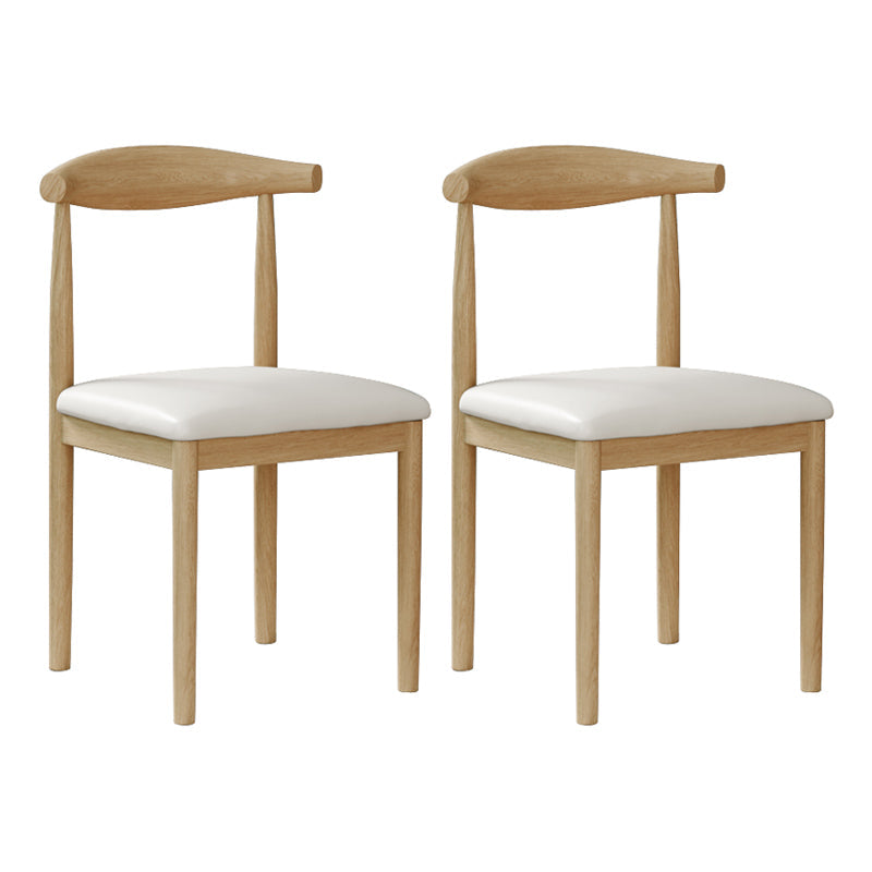 Modern Style Metal Chair Open Back Side Kitchen Dining Room Chairs Set Natural White 2 Piece Set Clearhalo ' kitchen&dining_furn' 'Dining Chairs' 'Dining Tables & Seating' 'dining_chair' 'furn' 'furn_dining_chair' 'Furniture' 'furniture_dining_chair' 'Kitchen & Dining Furniture' 'kitchen' 3724435