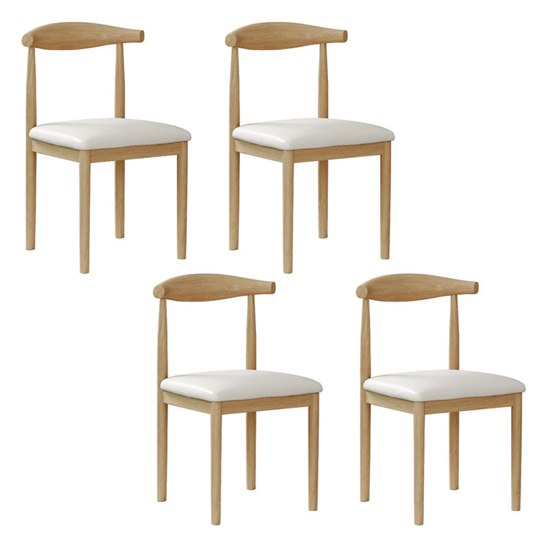 Modern Style Metal Chair Open Back Side Kitchen Dining Room Chairs Set Natural White 4 Piece Set Clearhalo ' kitchen&dining_furn' 'Dining Chairs' 'Dining Tables & Seating' 'dining_chair' 'furn' 'furn_dining_chair' 'Furniture' 'furniture_dining_chair' 'Kitchen & Dining Furniture' 'kitchen' 3724436