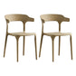 Home Modern Side Chair Stackable Open Back Plastic Dining Room Chair Set Khaki 2 Piece Set Clearhalo ' kitchen&dining_furn' 'Dining Chairs' 'Dining Tables & Seating' 'dining_chair' 'furn' 'furn_dining_chair' 'Furniture' 'furniture_dining_chair' 'Kitchen & Dining Furniture' 'kitchen' 3724441