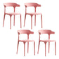Home Modern Side Chair Stackable Open Back Plastic Dining Room Chair Set Pink 4 Piece Set Clearhalo ' kitchen&dining_furn' 'Dining Chairs' 'Dining Tables & Seating' 'dining_chair' 'furn' 'furn_dining_chair' 'Furniture' 'furniture_dining_chair' 'Kitchen & Dining Furniture' 'kitchen' 3724467