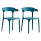 Home Modern Side Chair Stackable Open Back Plastic Dining Room Chair Set Blue 2 Piece Set Clearhalo ' kitchen&dining_furn' 'Dining Chairs' 'Dining Tables & Seating' 'dining_chair' 'furn' 'furn_dining_chair' 'Furniture' 'furniture_dining_chair' 'Kitchen & Dining Furniture' 'kitchen' 3724478