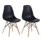Modern Style Dining Room Chairs Plastic Armless Chair with Wooden Legs Black Set of 2 Clearhalo ' kitchen&dining_furn' 'Dining Chairs' 'Dining Tables & Seating' 'dining_chair' 'Furniture' 'furniture_dining_chair' 'Kitchen & Dining Furniture' 'kitchen' 3724488
