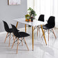 Modern Style Dining Room Chairs Plastic Armless Chair with Wooden Legs Clearhalo ' kitchen&dining_furn' 'Dining Chairs' 'Dining Tables & Seating' 'dining_chair' 'Furniture' 'furniture_dining_chair' 'Kitchen & Dining Furniture' 'kitchen' 3724493