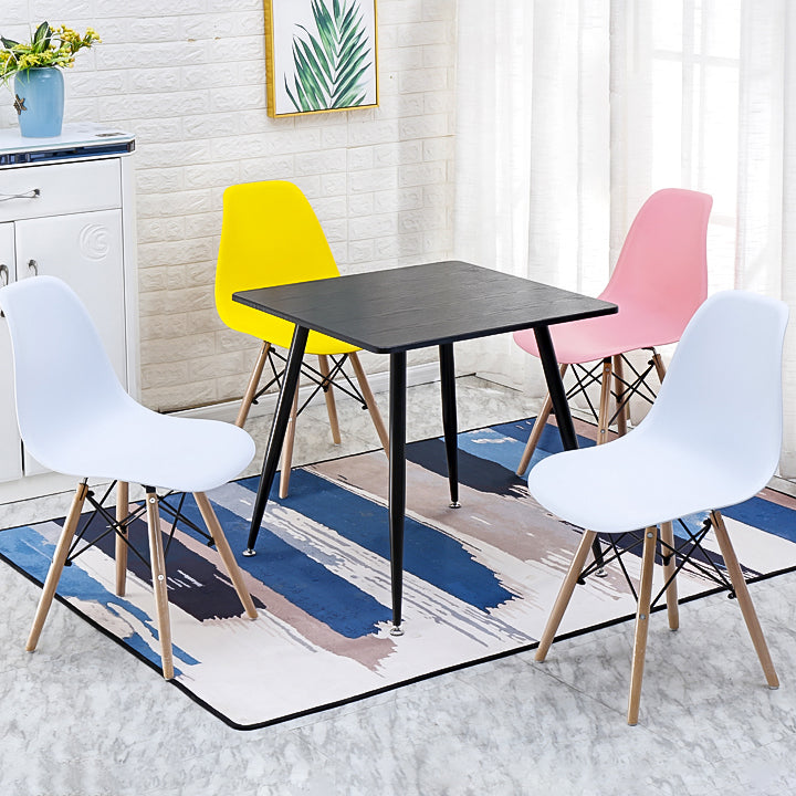 Modern Style Dining Room Chairs Plastic Armless Chair with Wooden Legs Clearhalo ' kitchen&dining_furn' 'Dining Chairs' 'Dining Tables & Seating' 'dining_chair' 'Furniture' 'furniture_dining_chair' 'Kitchen & Dining Furniture' 'kitchen' 3724496