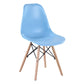 Modern Style Dining Room Chairs Plastic Armless Chair with Wooden Legs Sky Blue 1 Piece Clearhalo ' kitchen&dining_furn' 'Dining Chairs' 'Dining Tables & Seating' 'dining_chair' 'Furniture' 'furniture_dining_chair' 'Kitchen & Dining Furniture' 'kitchen' 3724497