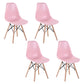 Modern Style Dining Room Chairs Plastic Armless Chair with Wooden Legs Rose Bloom Set of 4 Clearhalo ' kitchen&dining_furn' 'Dining Chairs' 'Dining Tables & Seating' 'dining_chair' 'Furniture' 'furniture_dining_chair' 'Kitchen & Dining Furniture' 'kitchen' 3724504