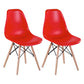 Modern Style Dining Room Chairs Plastic Armless Chair with Wooden Legs Red Set of 2 Clearhalo ' kitchen&dining_furn' 'Dining Chairs' 'Dining Tables & Seating' 'dining_chair' 'Furniture' 'furniture_dining_chair' 'Kitchen & Dining Furniture' 'kitchen' 3724509