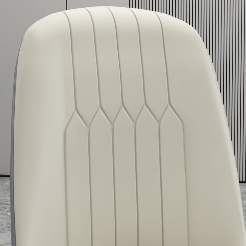 Scandinavian Style Metal Dining Chairs Dining Room Armless Cushioned Parsons Chair Clearhalo ' kitchen&dining_furn' 'Dining Chairs' 'Dining Tables & Seating' 'dining_chair' 'furn' 'furn_dining_chair' 'Furniture' 'furniture_dining_chair' 'Kitchen & Dining Furniture' 'kitchen' 3724537