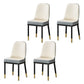 Scandinavian Style Metal Dining Chairs Dining Room Armless Cushioned Parsons Chair Cream Gray 4 Piece Set Clearhalo ' kitchen&dining_furn' 'Dining Chairs' 'Dining Tables & Seating' 'dining_chair' 'furn' 'furn_dining_chair' 'Furniture' 'furniture_dining_chair' 'Kitchen & Dining Furniture' 'kitchen' 3724552