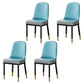 Scandinavian Style Metal Dining Chairs Dining Room Armless Cushioned Parsons Chair Gray-Blue 4 Piece Set Clearhalo ' kitchen&dining_furn' 'Dining Chairs' 'Dining Tables & Seating' 'dining_chair' 'furn' 'furn_dining_chair' 'Furniture' 'furniture_dining_chair' 'Kitchen & Dining Furniture' 'kitchen' 3724558