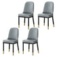 Scandinavian Style Metal Dining Chairs Dining Room Armless Cushioned Parsons Chair Grey 4 Piece Set Clearhalo ' kitchen&dining_furn' 'Dining Chairs' 'Dining Tables & Seating' 'dining_chair' 'furn' 'furn_dining_chair' 'Furniture' 'furniture_dining_chair' 'Kitchen & Dining Furniture' 'kitchen' 3724561
